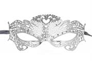 Серебристая металлическая маска Butterfly Masquerade Mask - 7644